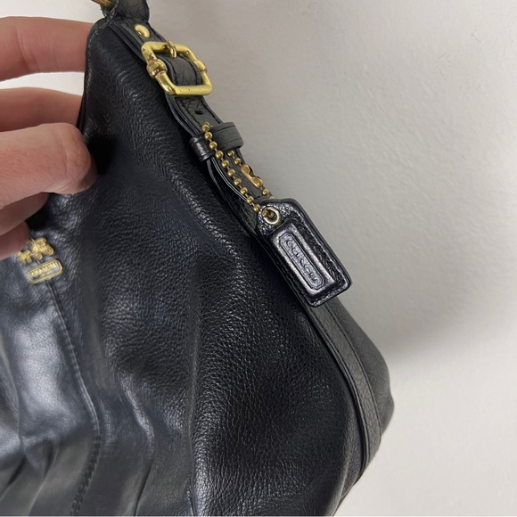 Coach Small Top Handle Leather Hobo Bag - Picture 3 of 8